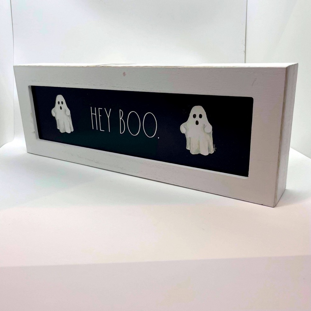 Rae Dunn Hey Boo Wooden Sign